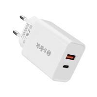 S-LİNK SL-EC60 20W PD 3.0 HIZLI ŞARJ TYPE C + USB A HIZLI BEYAZ EV ŞARJ ADAPTÖR